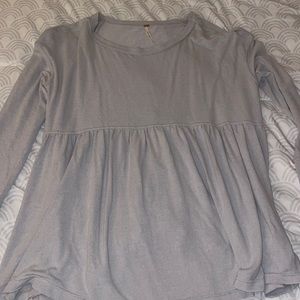 Free people Long Sleeve Peplum Top